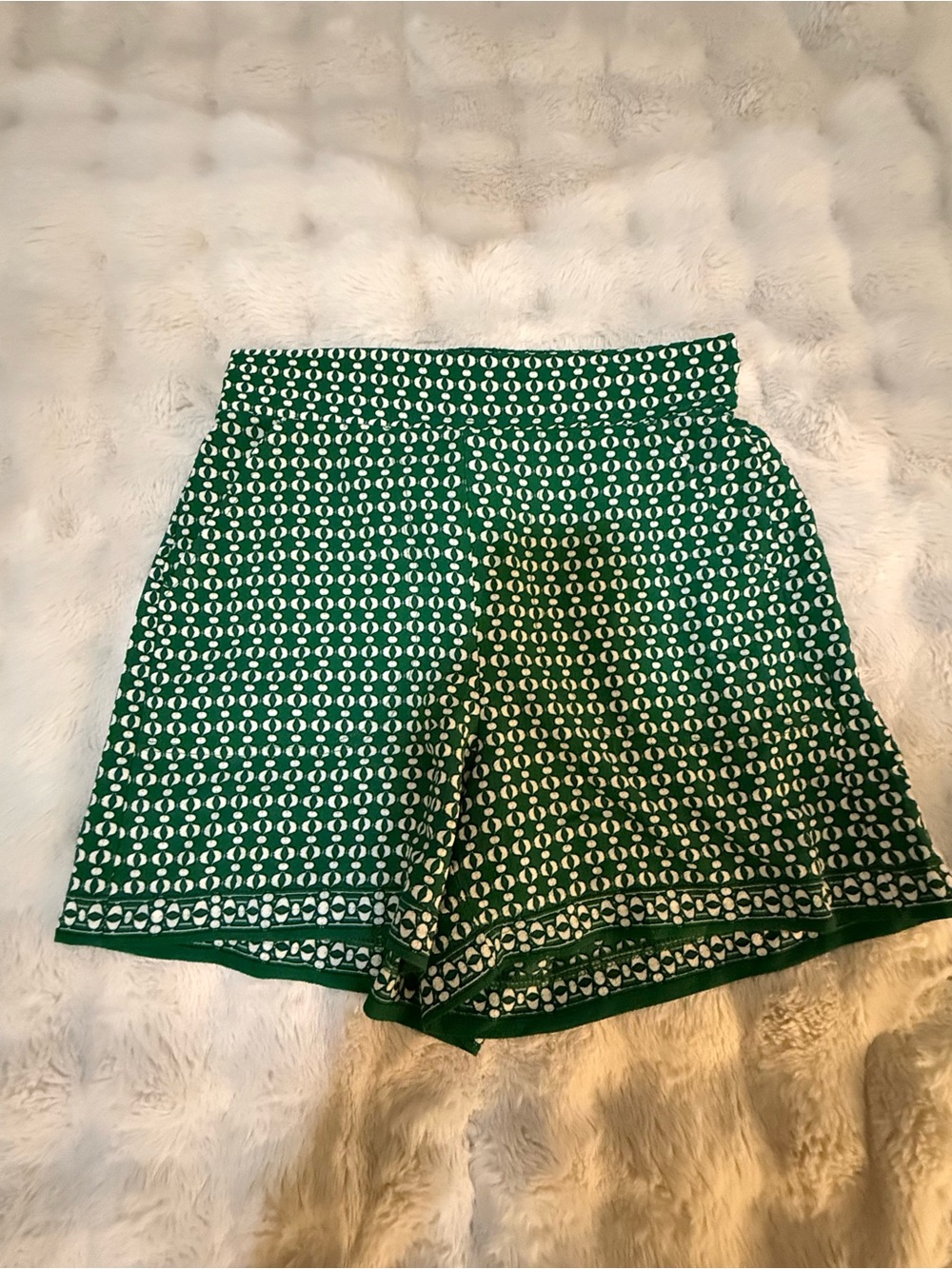Max Studio Green Printed Bermuda Shorts